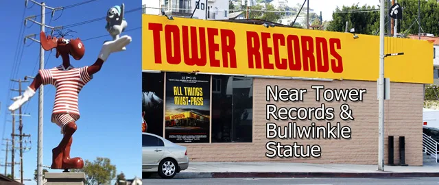 tower records bullwinkle statue sunset boulevard west hollywood