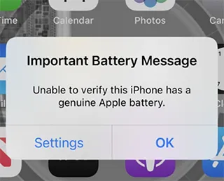 apple parts pairing warning