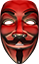 guy fawkes mask red